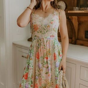Whimsical Ways Floral Midi Dress